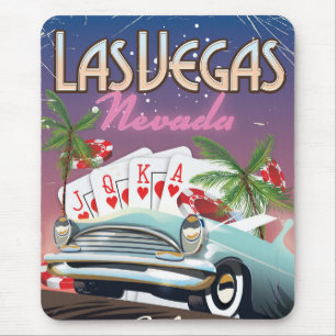 Las Vegas Vintages Urlaubsplakat Mousepad