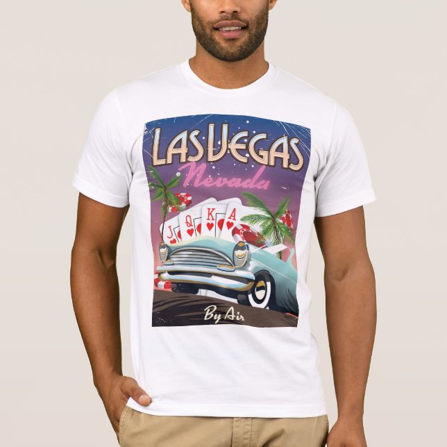 Las Vegas Vintages Urlaubsplakat T-Shirt (Vorderseite)