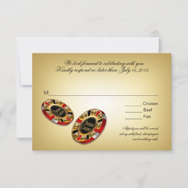 Las Vegas VIP UAWG Response | rot RSVP Karte (Vorderseite)