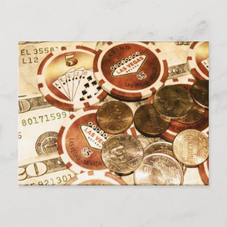 Las Vegas Währung Postkarte