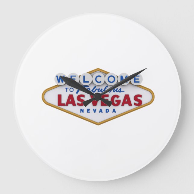 Las Vegas wall clock Große Wanduhr (Vorderseite)