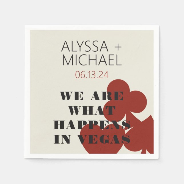 Las Vegas We are What Pappens Wedding Cocktail Serviette (Vorderseite)