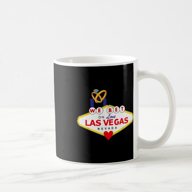 Las Vegas Wedding Bride Groom Matching Dusche Hone Kaffeetasse (Rechts)