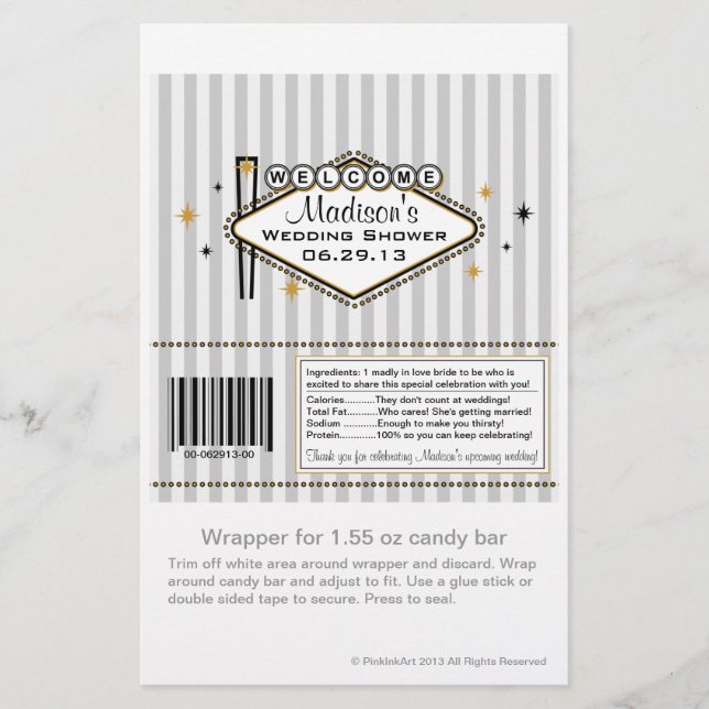 Las Vegas Wedding Candy Wrapper (Vorderseite)