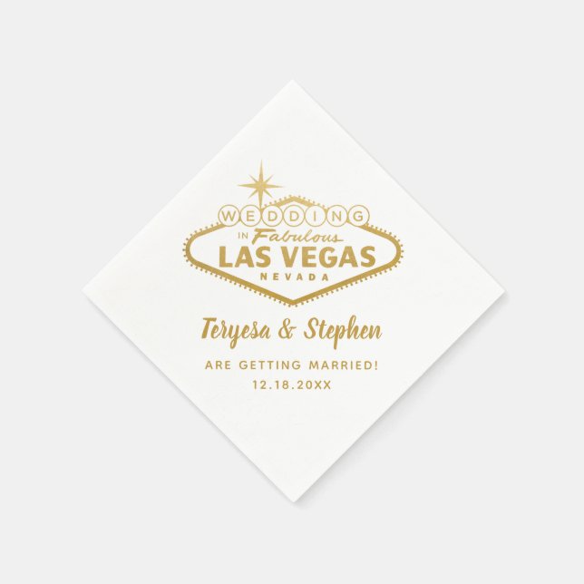 Las Vegas Wedding Custom Serviette (Ecke)