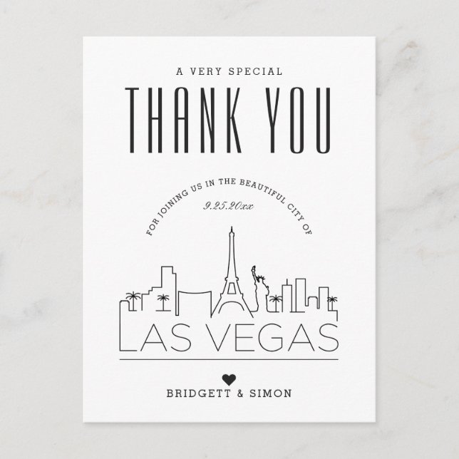 Las Vegas Wedding | Danke, dass du gekommen bist!  Postkarte (Vorderseite)