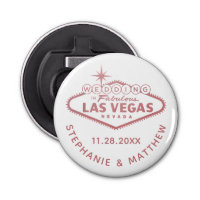 Las Vegas Wedding Date Gefallen Magnetic Pink