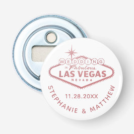 Las Vegas Wedding Date Gefallen Magnetic Pink Flaschenöffner