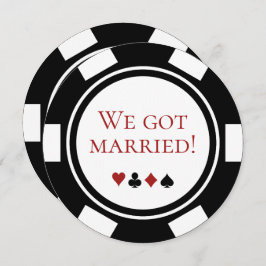 Las Vegas Wedding Elopement Ankündigung Poker