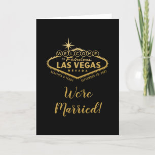 Las Vegas Wedding Folding Ankündigung Vertikal