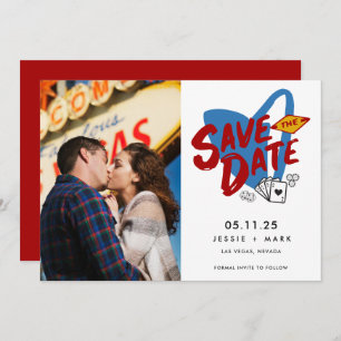 Las Vegas Wedding Foto Save the Date Ankündigung