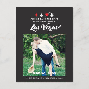 Las Vegas Wedding Foto Save the Date Postkarte