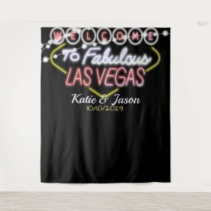 Las Vegas Wedding Foto Stand Empfang Hintergrund Wandteppich