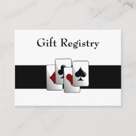 Las Vegas wedding Gift Registrierkarte Begleitkarte