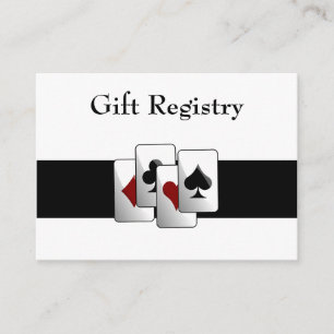 Las Vegas wedding Gift Registrierkarte Begleitkarte