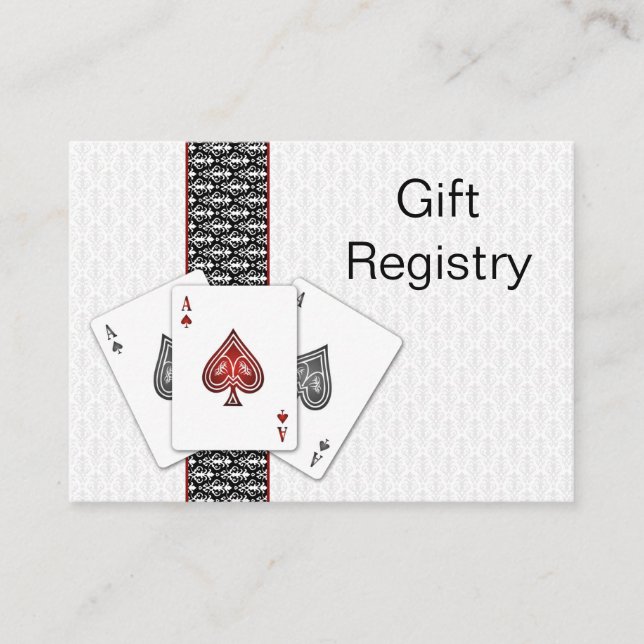 Las Vegas wedding Gift Registrierkarte Begleitkarte (Vorderseite)