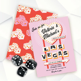 Las Vegas Wedding Herzzeichen Einladung