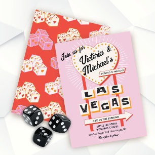 Las Vegas Wedding Herzzeichen Einladung