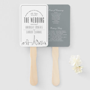 Las Vegas Wedding Hochzeitsprogramm Hand Fan Fächer