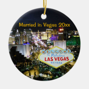 Las Vegas Wedding Holiday Ornament