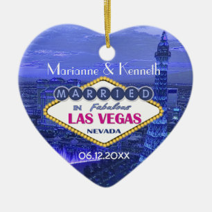 Las Vegas Wedding Keramik Ornament