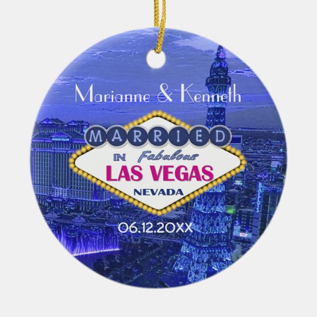 Las Vegas Wedding Keramikornament (Vorne)
