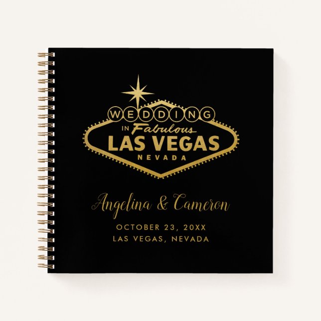 Las Vegas Wedding Lässiges Gästebuch Notizbuch (Vorderseite)