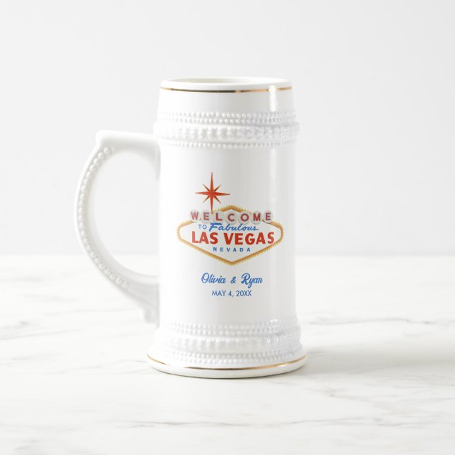 Las Vegas Wedding Party Geschenk Custom Ber Stein Bierglas (Links)