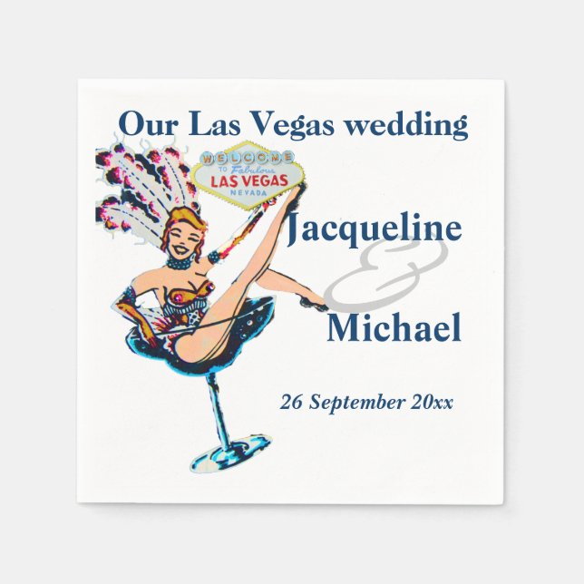Las Vegas Wedding Party Serviette (Vorderseite)