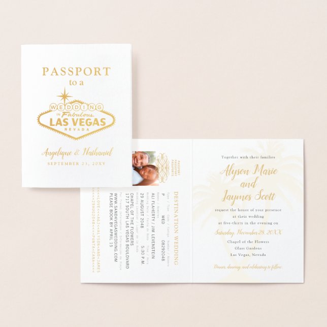 Las Vegas Wedding Passport Einladung (Anzeige)