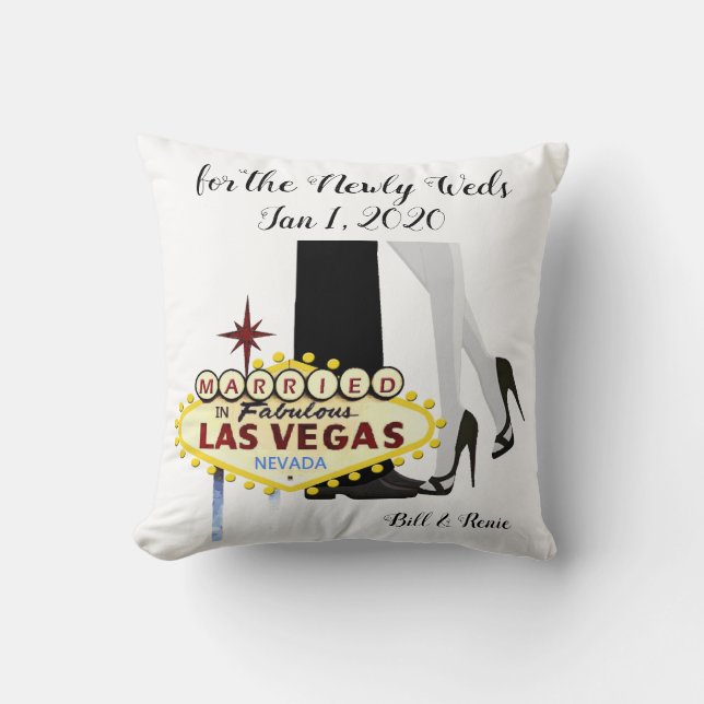 Las Vegas Wedding Personalisierte Throw Kissen (Vorderseite)