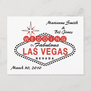 Las Vegas Wedding Postcard Postkarte