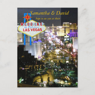 Las Vegas Wedding Reception UAWG Einladungspostkarte
