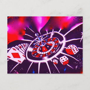 Las Vegas Wedding Response Card Einladungspostkarte