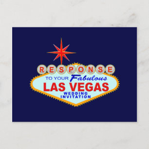 Las Vegas Wedding Response Card (Post Card) Einladungspostkarte