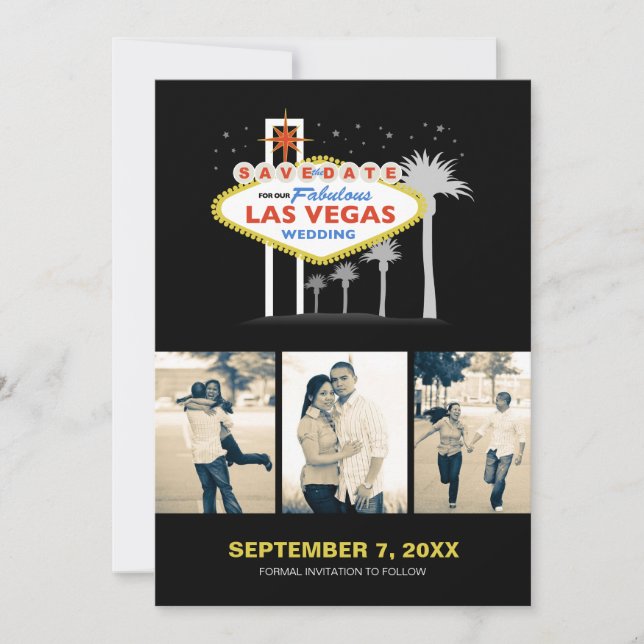 Las Vegas Wedding Rett-the-date Save The Date (Vorderseite)