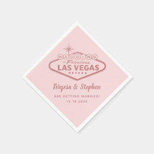 Las Vegas Wedding Rose Gold Pink Serviette
