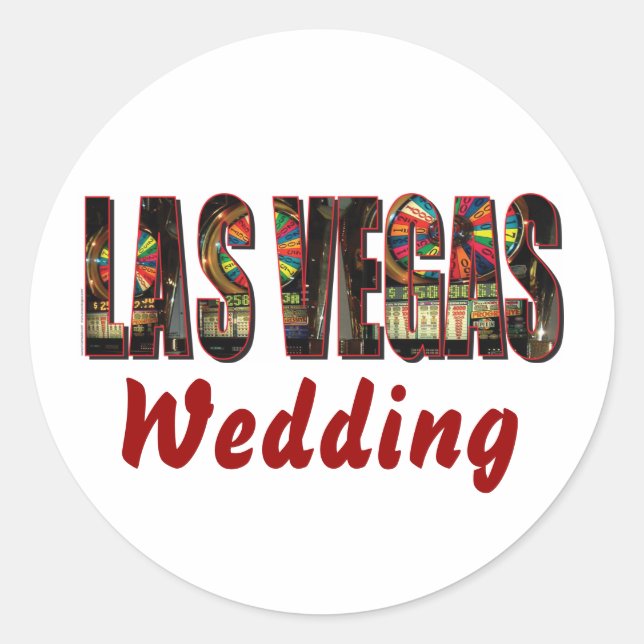 Las Vegas Wedding Runder Aufkleber (Vorderseite)