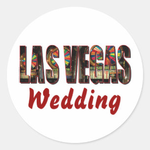 Las Vegas Wedding Runder Aufkleber