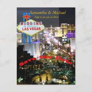 Las Vegas Wedding Save the Date Postkarte