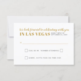 Las Vegas Wedding Sign Funny Gambling RSVP Karte