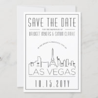 Las Vegas Wedding | Stilisierte Skyline Save the D