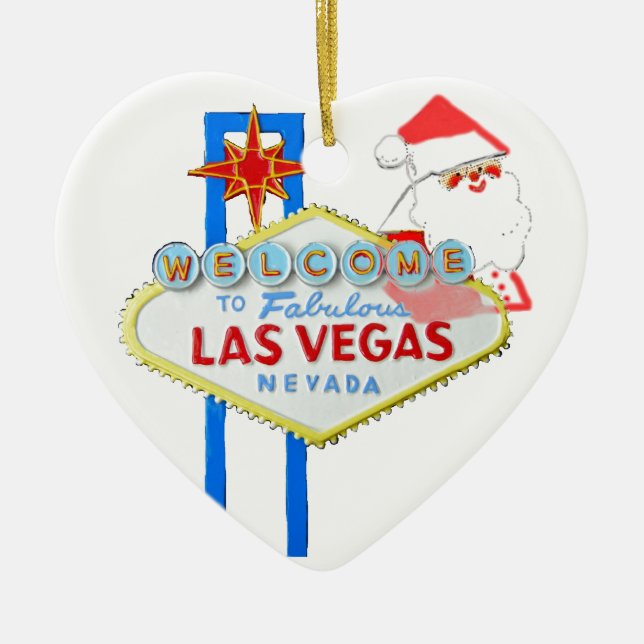 Las Vegas-Weihnachten Keramik Ornament (Vorne)