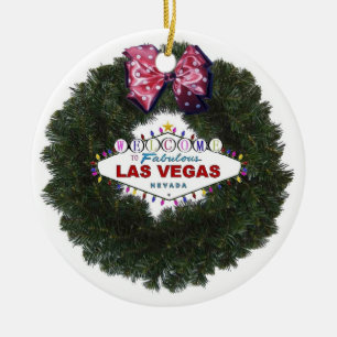 Las Vegas Weihnachtsfeiertag Keramik Ornament