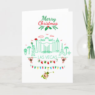 Las Vegas Weihnachtskarte Dankeskarte