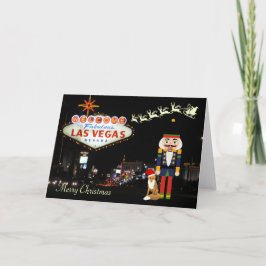 Las Vegas Weihnachtskarte mit Nutcracker Feiertagskarte