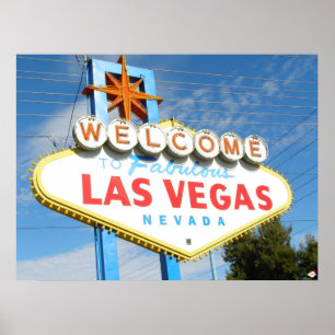 Las Vegas Welcome Sign Closeup Poster Print