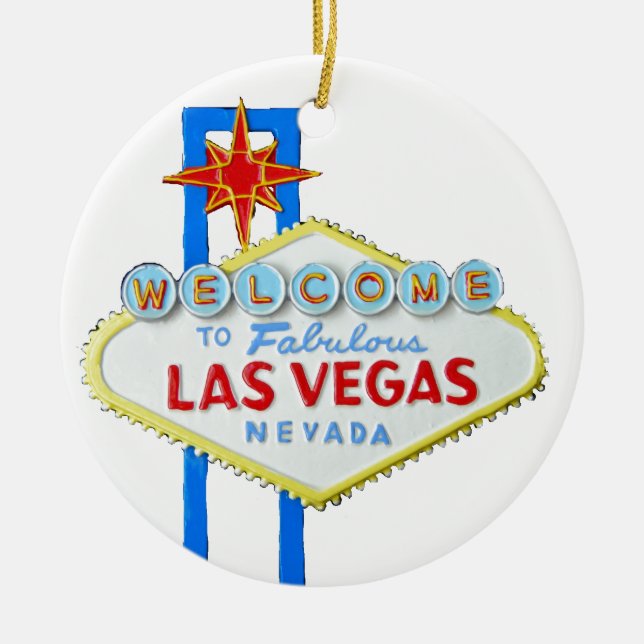 Las Vegas-Willkommensschild Keramikornament (Vorne)