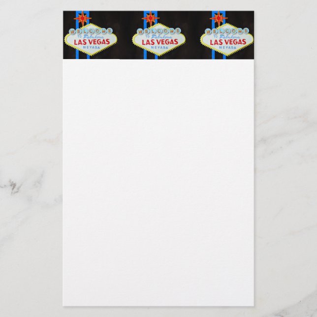 Las Vegas-Willkommensschildbriefpapier Briefpapier (Vorderseite)