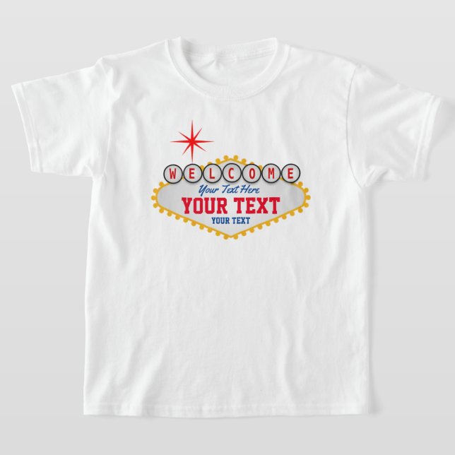 Las Vegas Willkommenstext T-Shirt (Ablage )